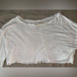 We The Free White Cropped Top